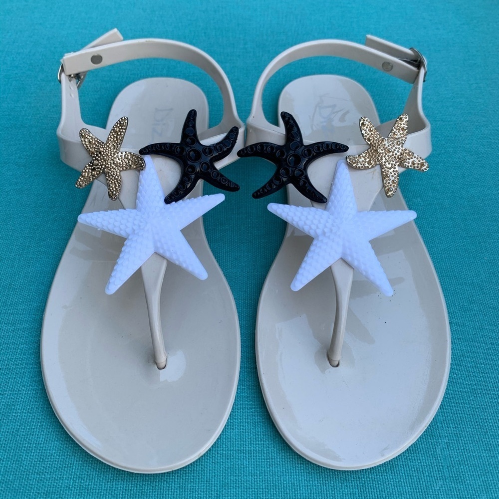 Nautical Starfish Jelly Sandals by Dizzy